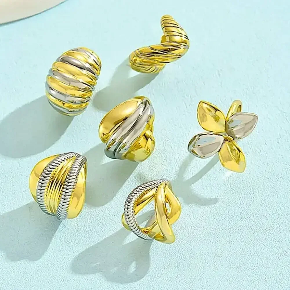 Stainless Steel Statement Ring, Boho Exaggerated Big Large